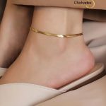 Gold Plated Basic Snake Anklet