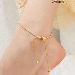 18k Gold Plated Stainless Steel Adjustable Chain Anklet