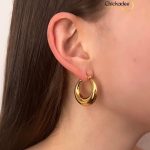 Gold Plated Stainless Steel Hadley Gold Hoops