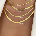 Gold Plated Stainless Steel Snake Chain Necklace