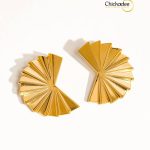 Golden Palma Fan Earrings