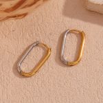 Minimalist Jewelry O Shape Gold Hoop Earrings Tarnish Free Jewelry Waterproof Stainless Steel Earrings