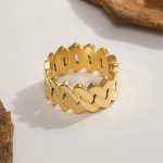 3pcs/set Simple Stainless Steel Miami Cuban Rings