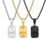 Titanium Steel Geometric Batch Flower Small Square Trendy Link Brand Necklace