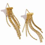 18k Gold Plated Stainless Steel  Dreamshow Tarnish Free Jewelry Tassel Party Jewelry