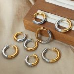 18K PVD Gold Plated Huggies Hoop Earrings - 2cm