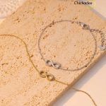 Gold Infinity Cubic Zirconia Bracelets