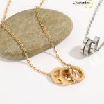Interlocking Rings Dainty Necklace