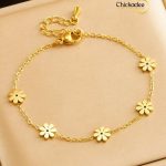 Korean-style Floral Hollowed-out Lucky Bracelet
