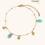 Ocean Series Fish Amazonite Anklet