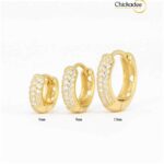 S925 Sterling Silver Fashion Luxury Multi-Row CZ Stone Classic All-match Diamond Earrings
