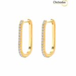 S925 Sterling Silver U-shaped Micro-set Zircon Personality Trend Ear Buckle Ear Stud Jewelry