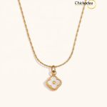 Shell Flower Pendant Necklaces