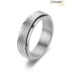 Snake Scales Spin Ring Silver