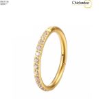 Titanium Gold Plated titanium Piercing Nose Ring- Thickness : 1mm