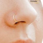 Gold Smooth Non Pierced nose ring