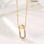U-shaped Lucky Zircon U Pendant Necklace