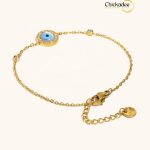 Zircon Enamel Round Eye Bracelets