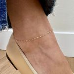 Gold Plated Stainless Steel Singapore Chain Anklets