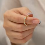 Evil Eye Gold Layering Adjustable Ring