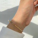 18K Gold Plated Stainless Steel Stackable Bangles Bracelet