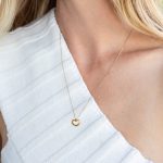Mini Heart Charm Pearl Heart Pendant Necklace