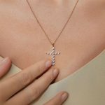 Bezel Cross Necklace