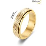 Snake Scales Spin Ring Gold