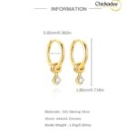 S925 Sterling Silver Classic CZ Hoop Earrings Minimalist Pave Hoop Earrings Design 1