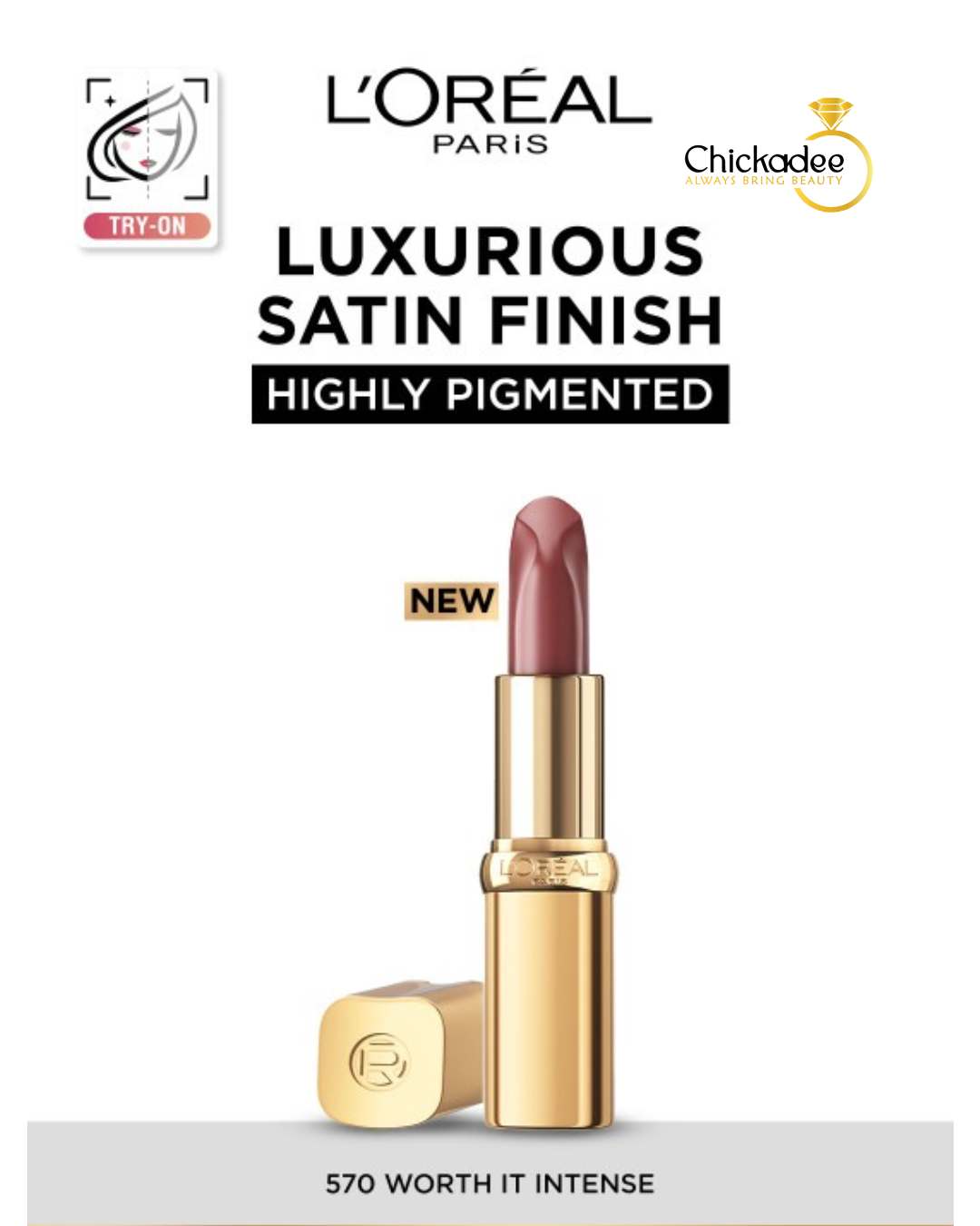 L'Oreal Paris Color Riche Satin Lipstick - 570 Worth It Intense1 L'Oreal Paris Color Riche Satin Lipstick - 570 Worth It Intense - Image 1