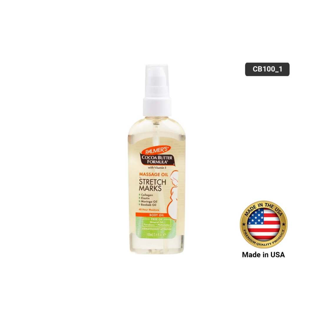 Palmers Cocoa Butter Formula Stretch Mark Massage Oil with Vitamin E 100ml in Sri Lanka Palmers Cocoa Butter Formula Stretch Mark Massage Oil with Vitamin E 100ml in Sri Lanka - Image 1